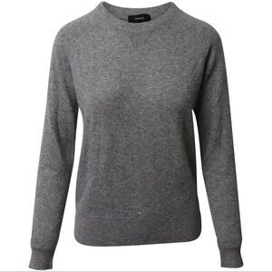 Theory Grey Cashmere Blend Crew Neck Sweater Size Small